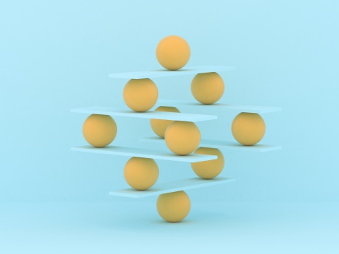 An abstract image of yellow balls balanced on a surface, representing the concept of premium growth and the role of surplus lines insurers in navigating the gaps left by standard market contracts.